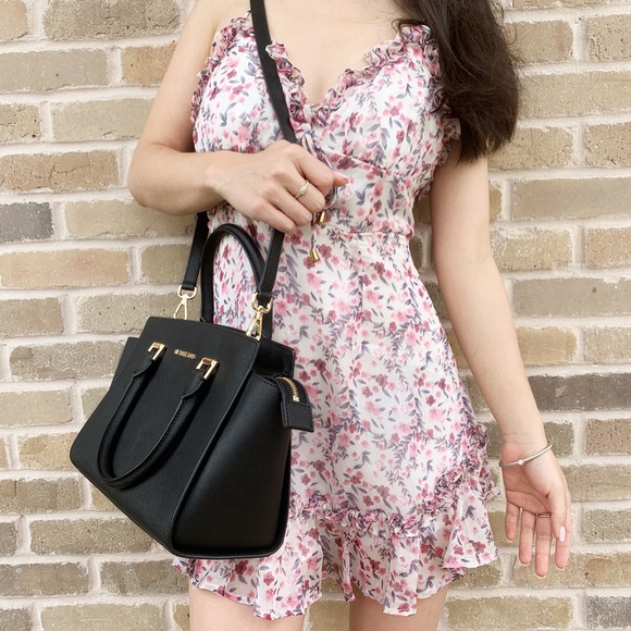 Dresses & Skirts - Ruffle Dress Pink Floral XS